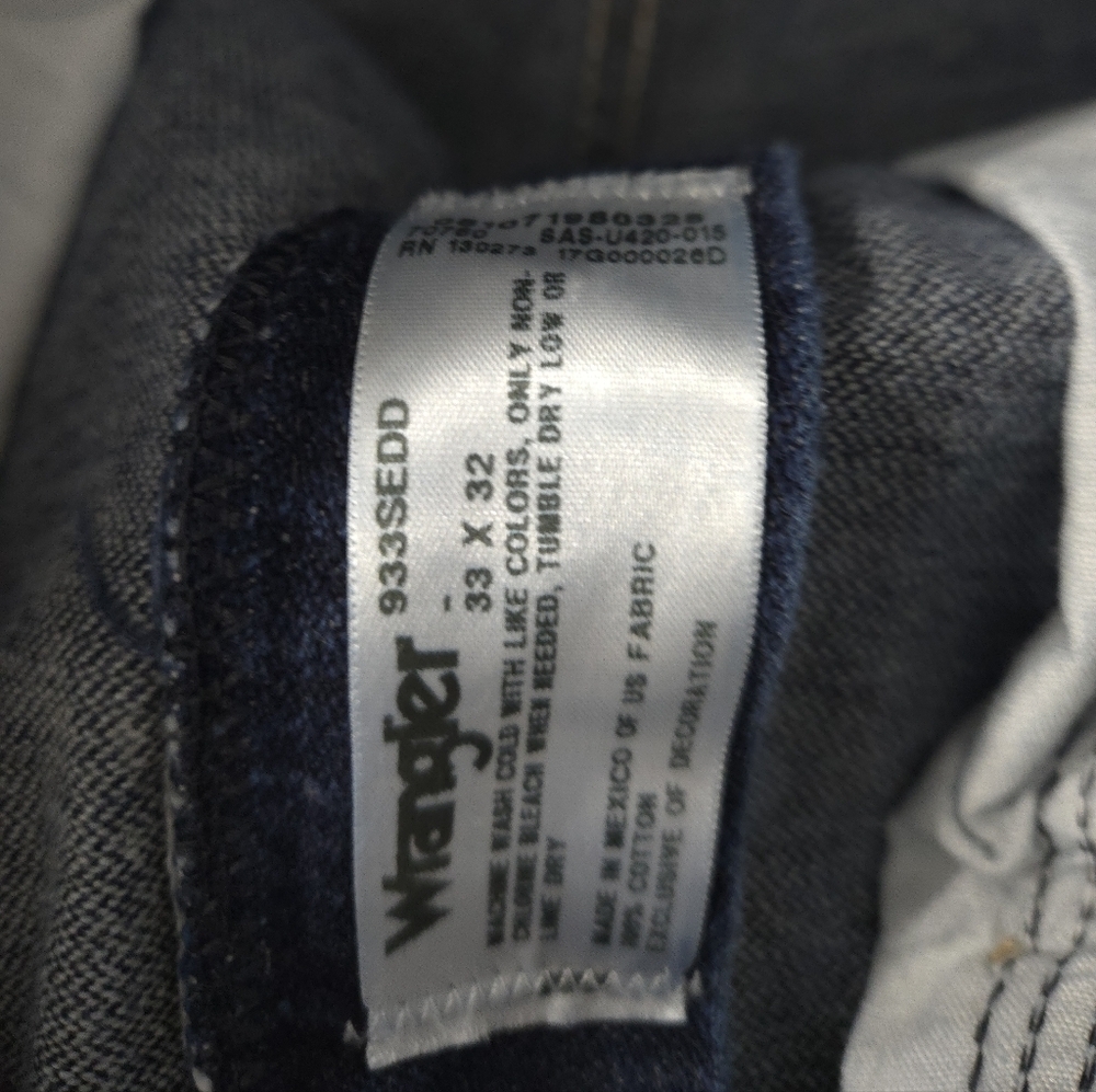 *BUNDLE* Two Wrangler Men's Deep Indigo Jeans - Picture 6 of 6